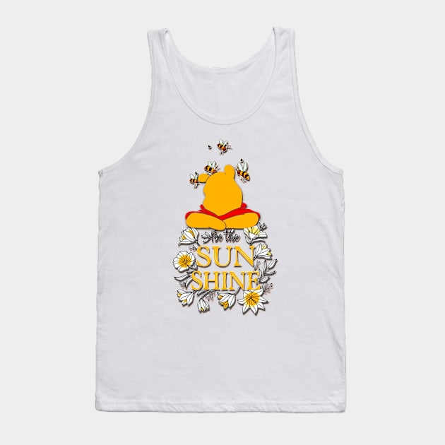 Motivational Bear Quote Tank Top by PyGeek